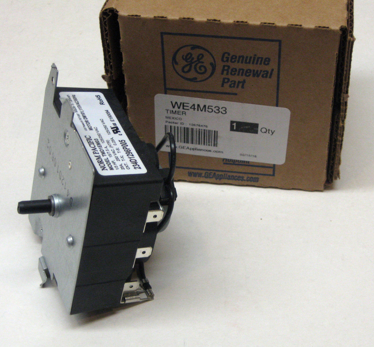 Dryer Timer Control for General Electric PBXR473.. Series Part