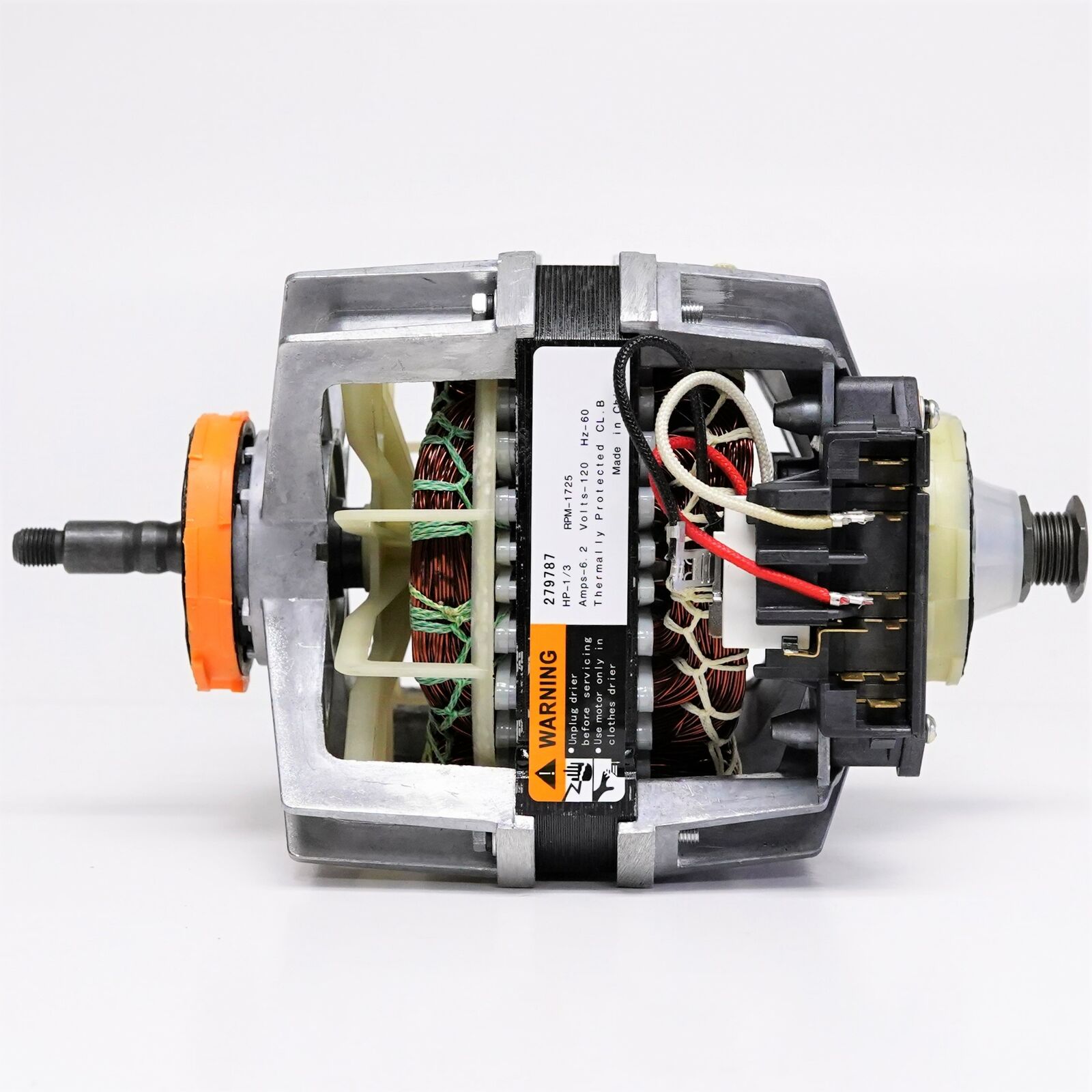 Dryer Motor with Threaded Shaft for Whirlpool YWED Series
