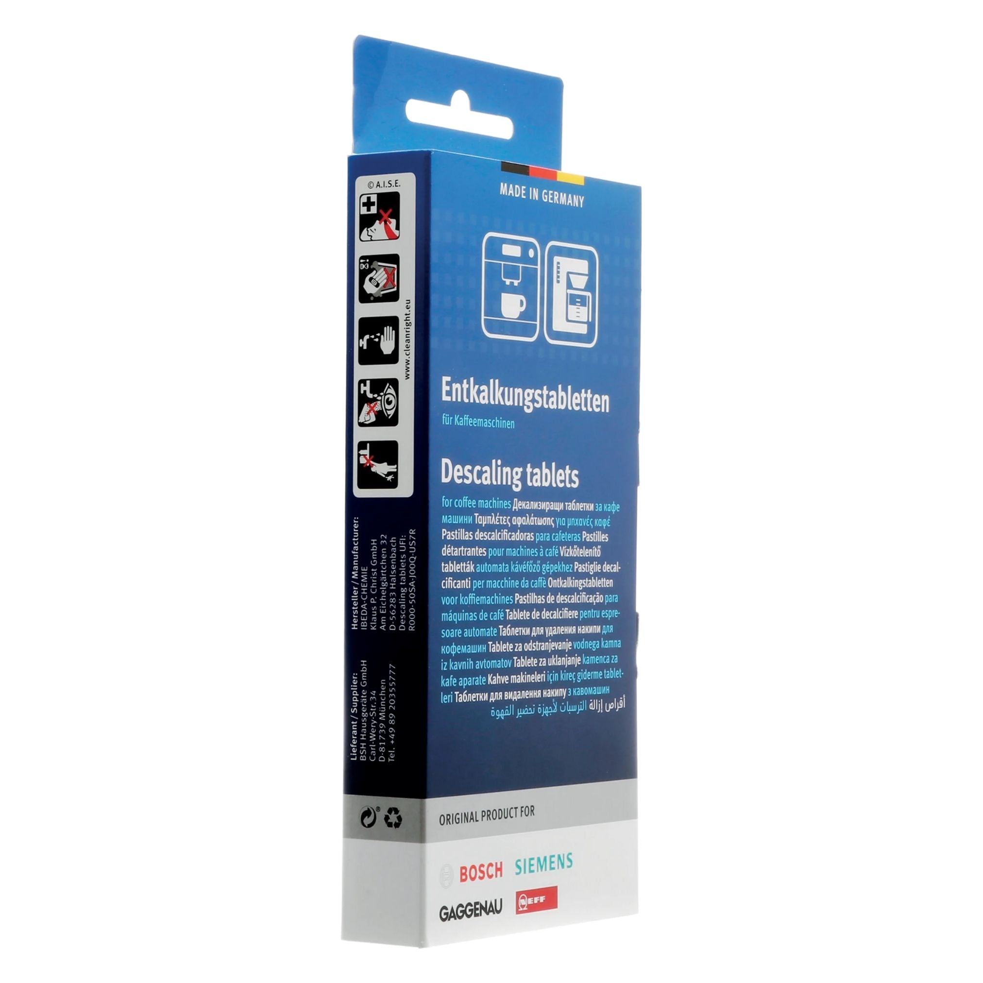 Bosch CTL636ES6 Built-in Coffee Machine Descaler Cleaning Tablets