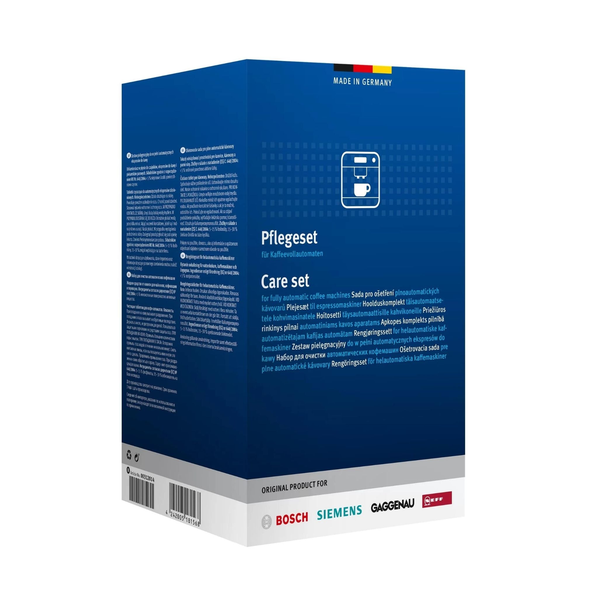 Gaggenau Built-in Coffee Machine Care Cleaning Set Descaler and Tablets