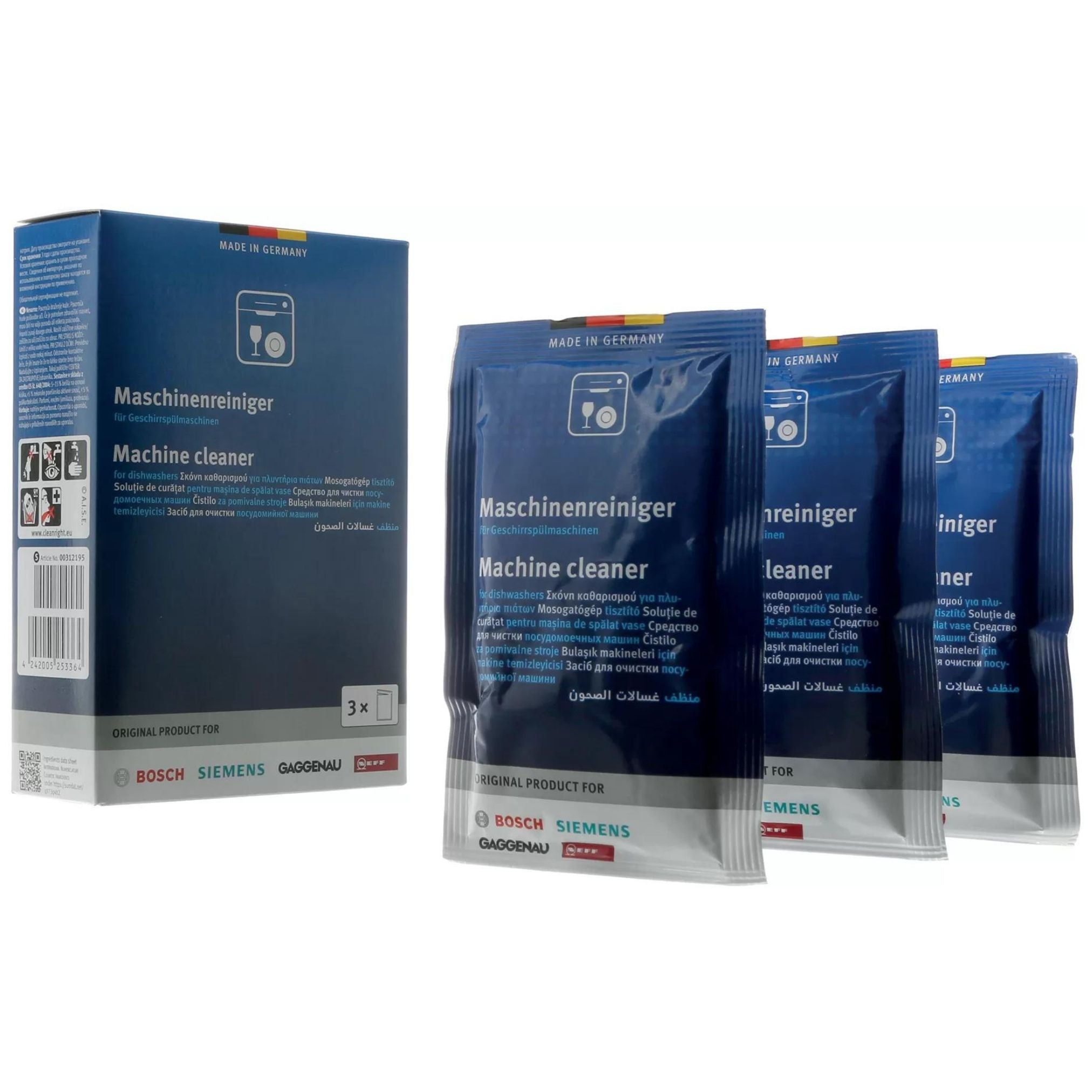 Bosch SHS43CF5N Dishwasher Cleaner - 3 PACK