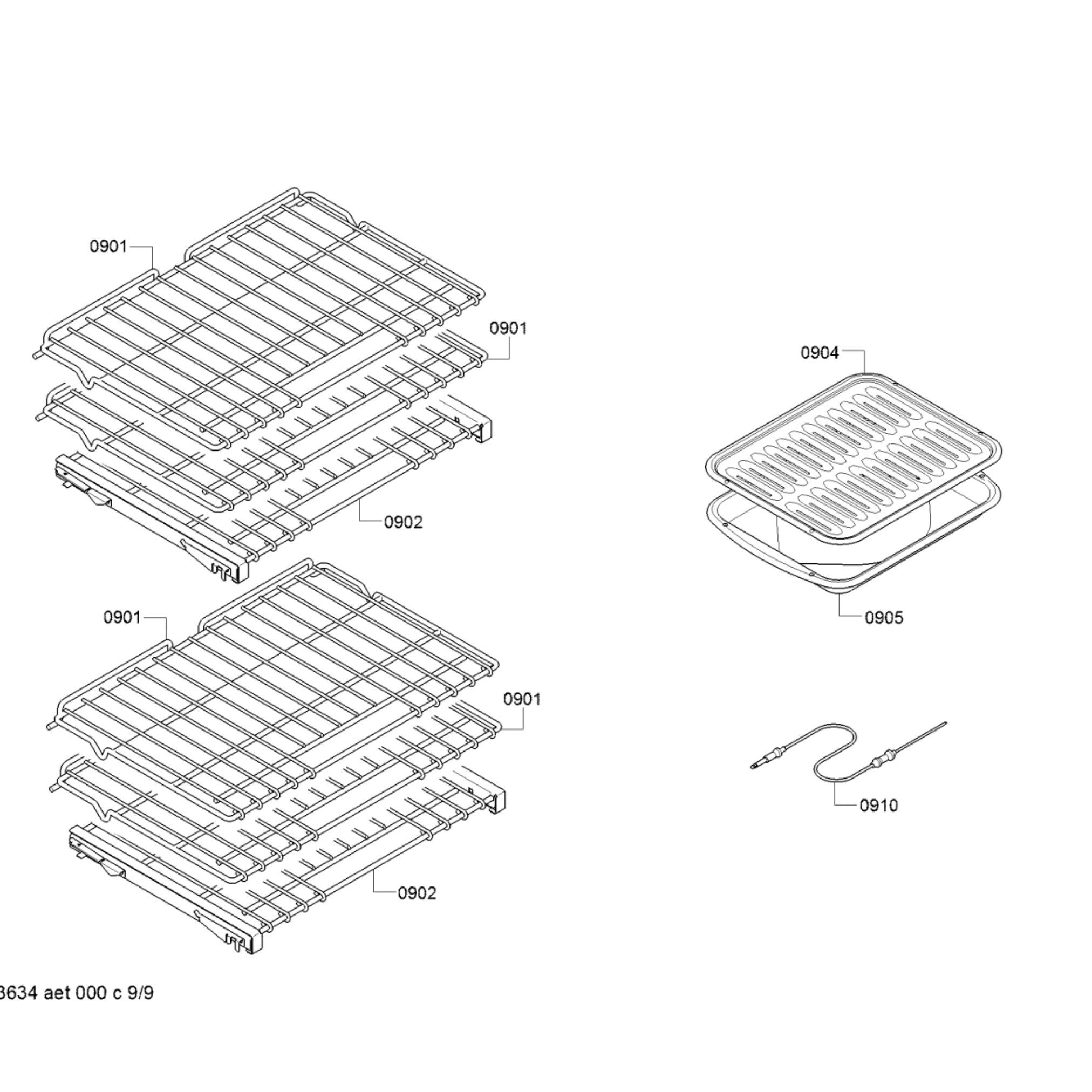 Thermador PO302W Double Wall Stove Oven Wire Rack Shelf