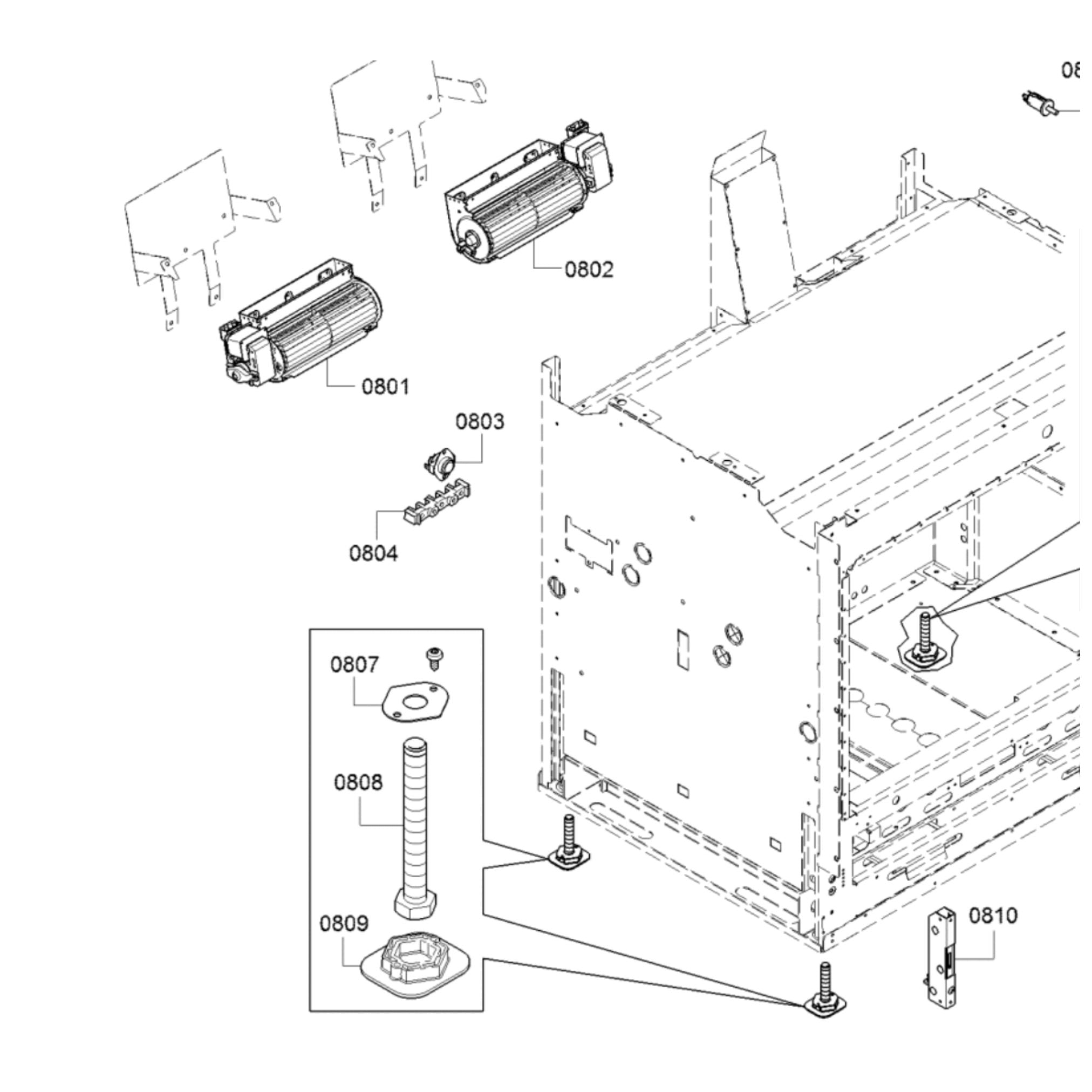 Thermador PRG305WH Gas Professional Range Foot Base Kit