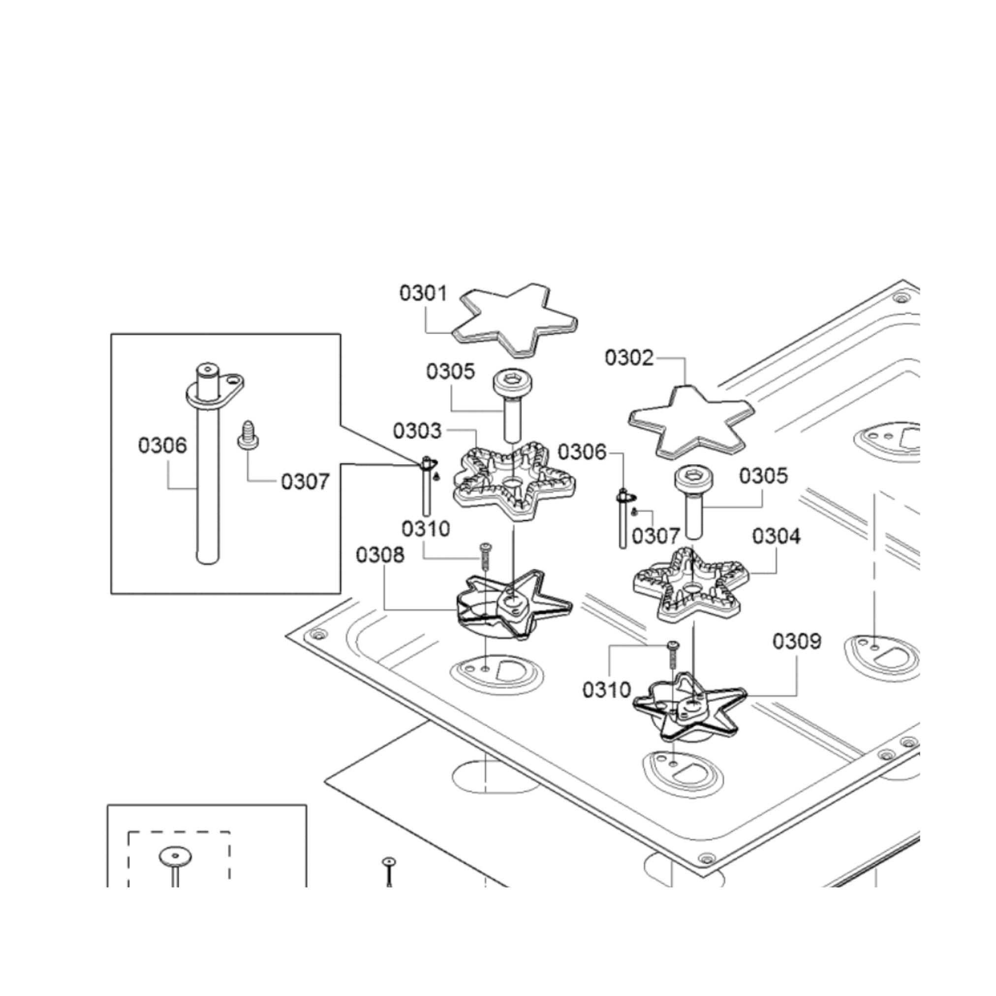 Thermador PRG486WDG Professional Range Venturi Nozzle - Part No 305
