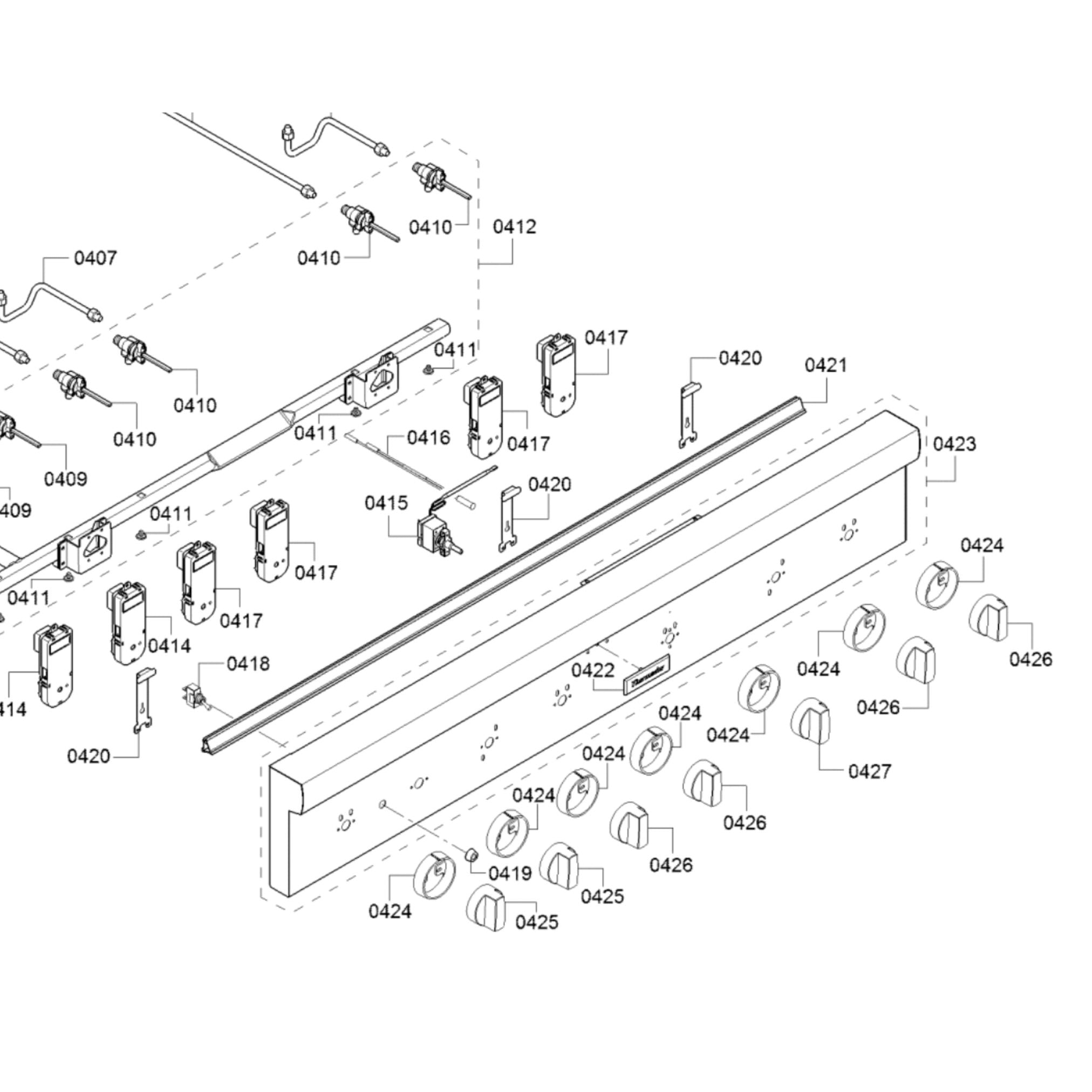 Thermador PCG486WD Gas Rangetops Cooktop Burner Knob - Part No 425