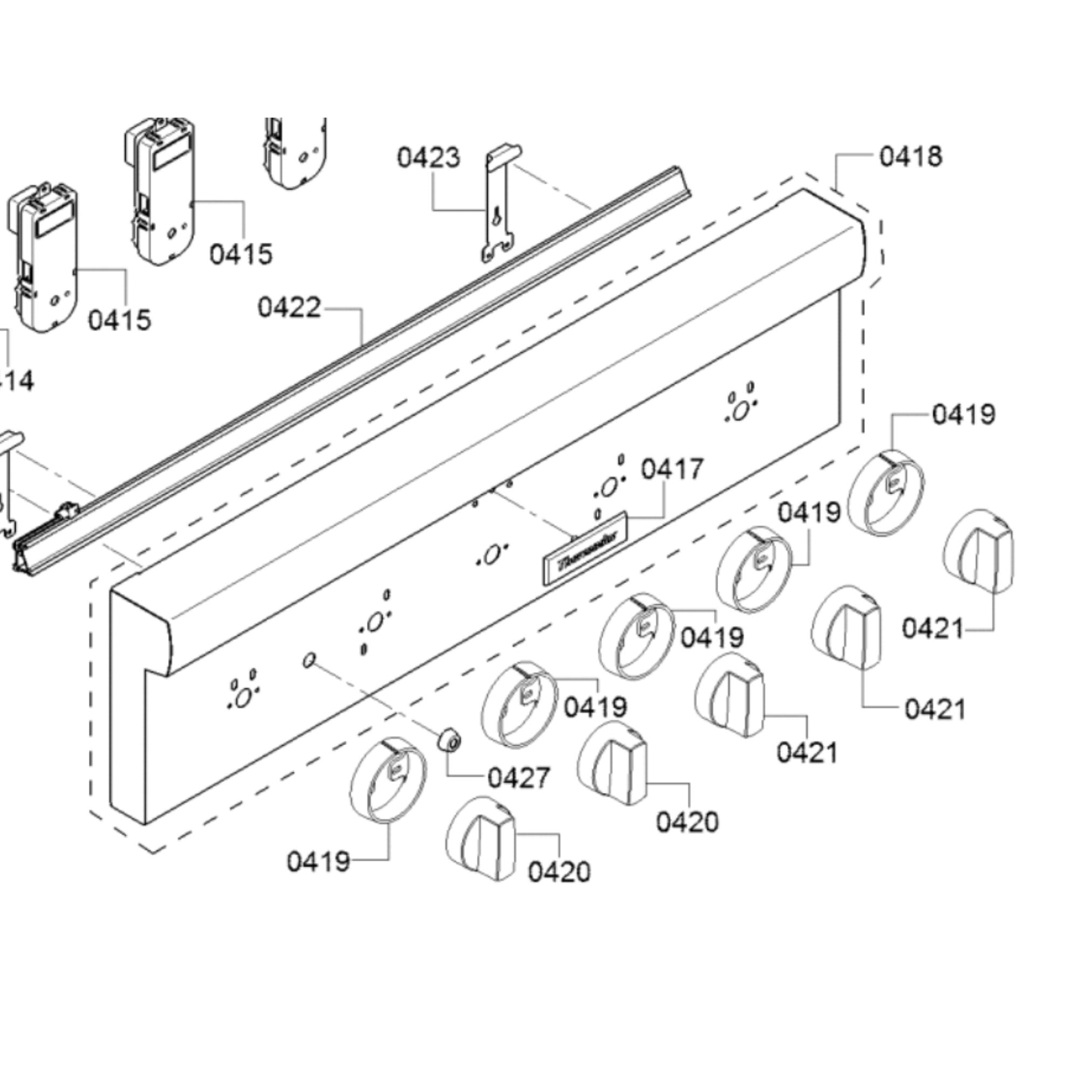 Thermador PCG305W Gas Rangetops Cooktop Burner Knob - Part No 421