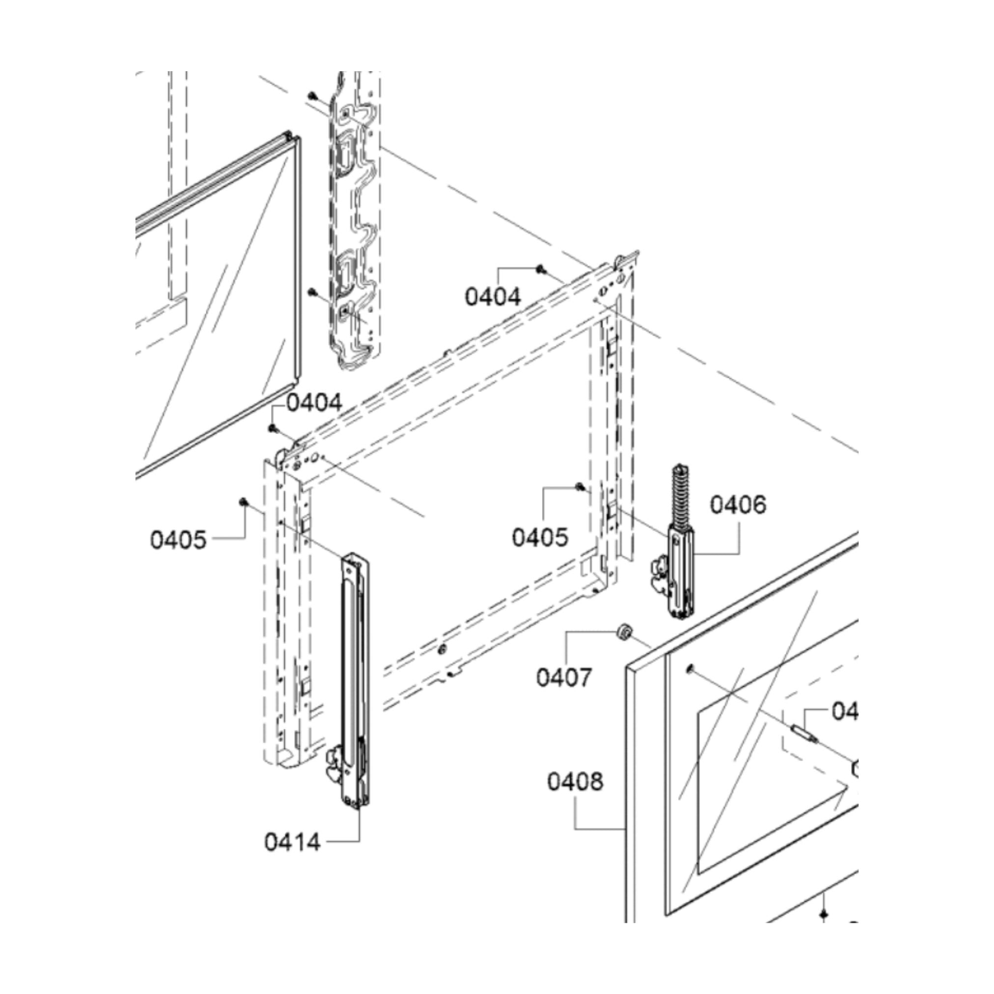 Thermador MED301WS Masterpiece Wall Oven Door Hinge - 0414 PART