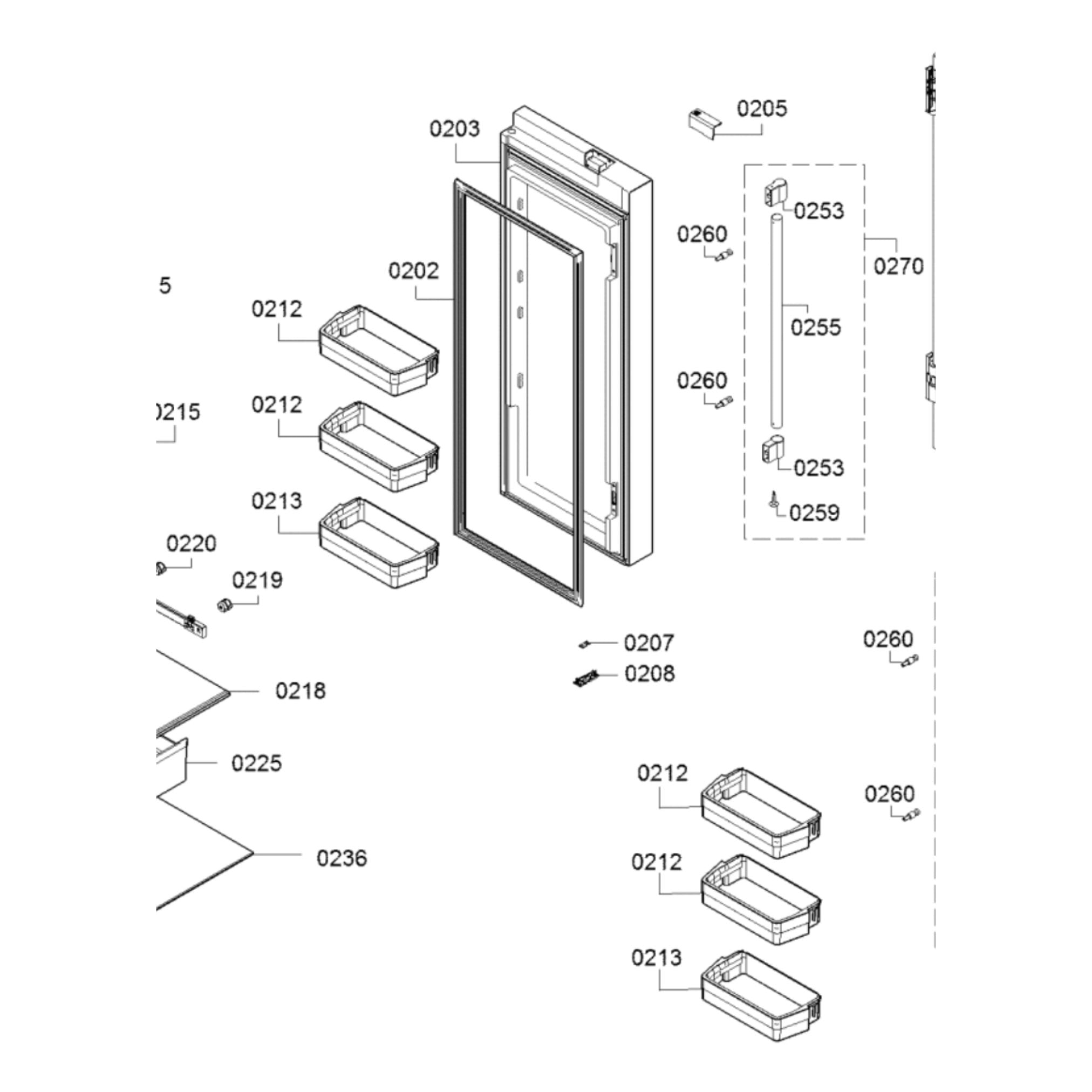 Thermador T36FT820NS Refrigerator Door Shelf Bin