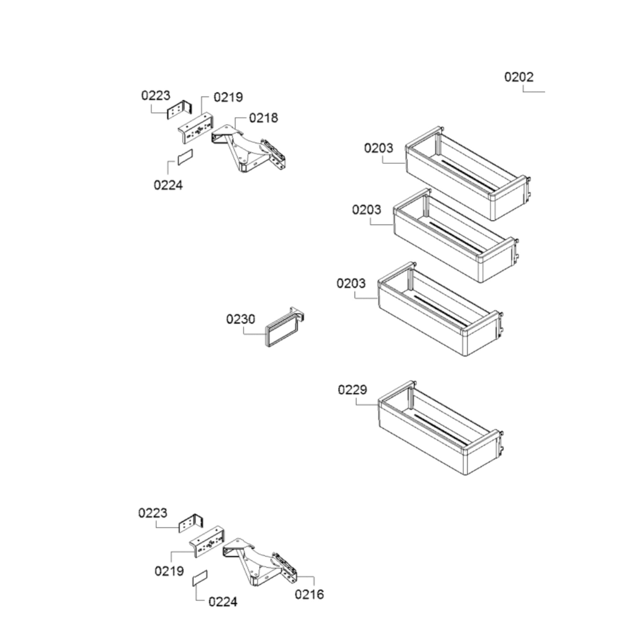 Thermador T24IR905SP Refrigerator Door Shelf - Part No 229