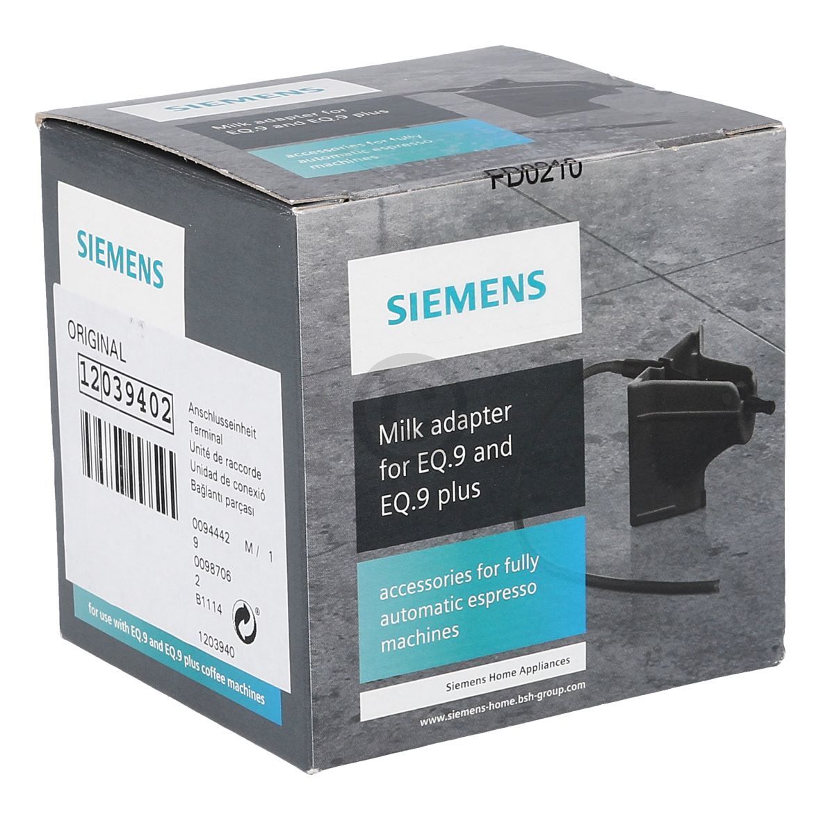 Siemens TI955F09DE Coffee Espresso Milk Adapter Hose