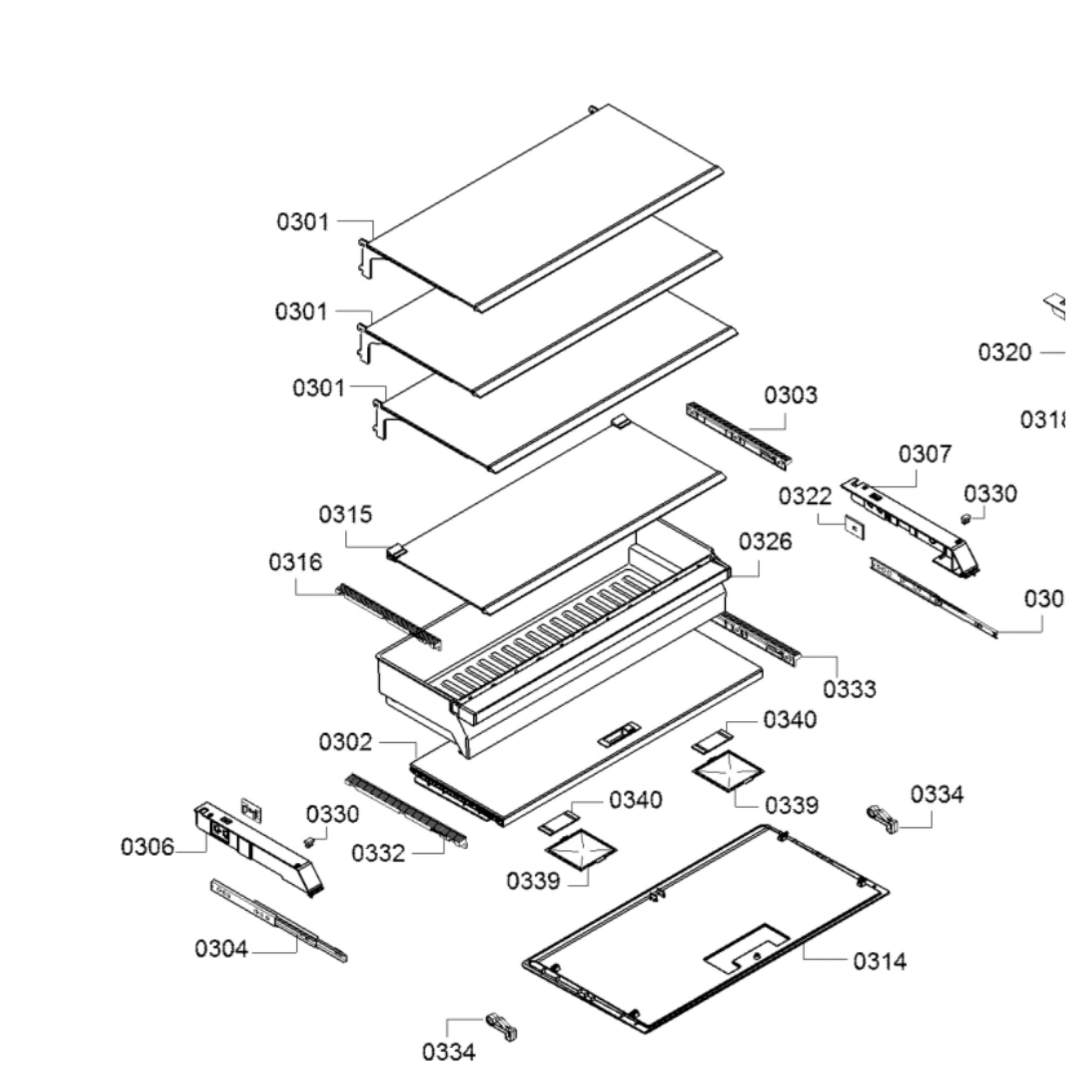 Thermador T30IR905SP Refrigerator Stop - Part No 330
