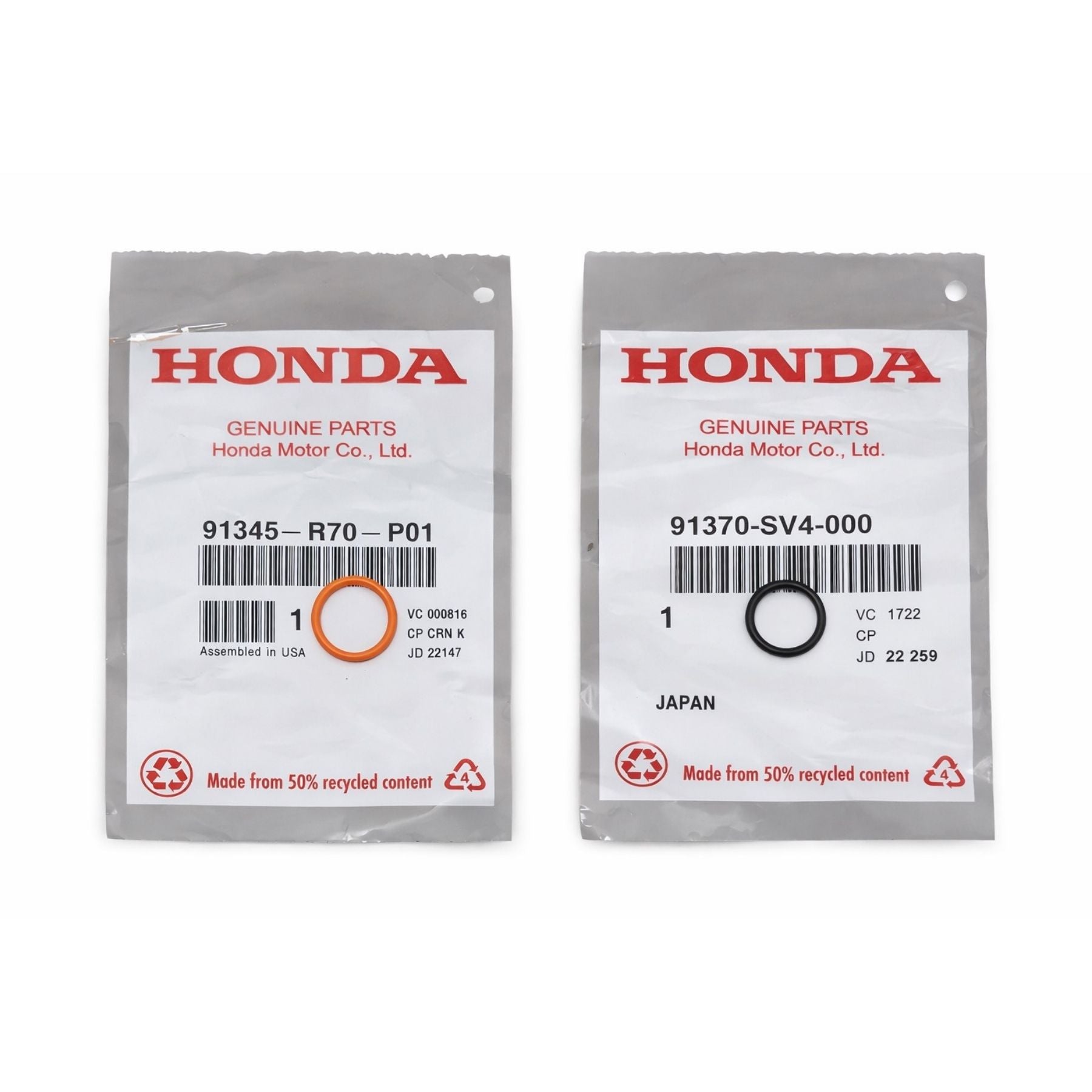 Honda Accord 2008-2012 Power Steering Pump Inlet & Outlet O-Ring