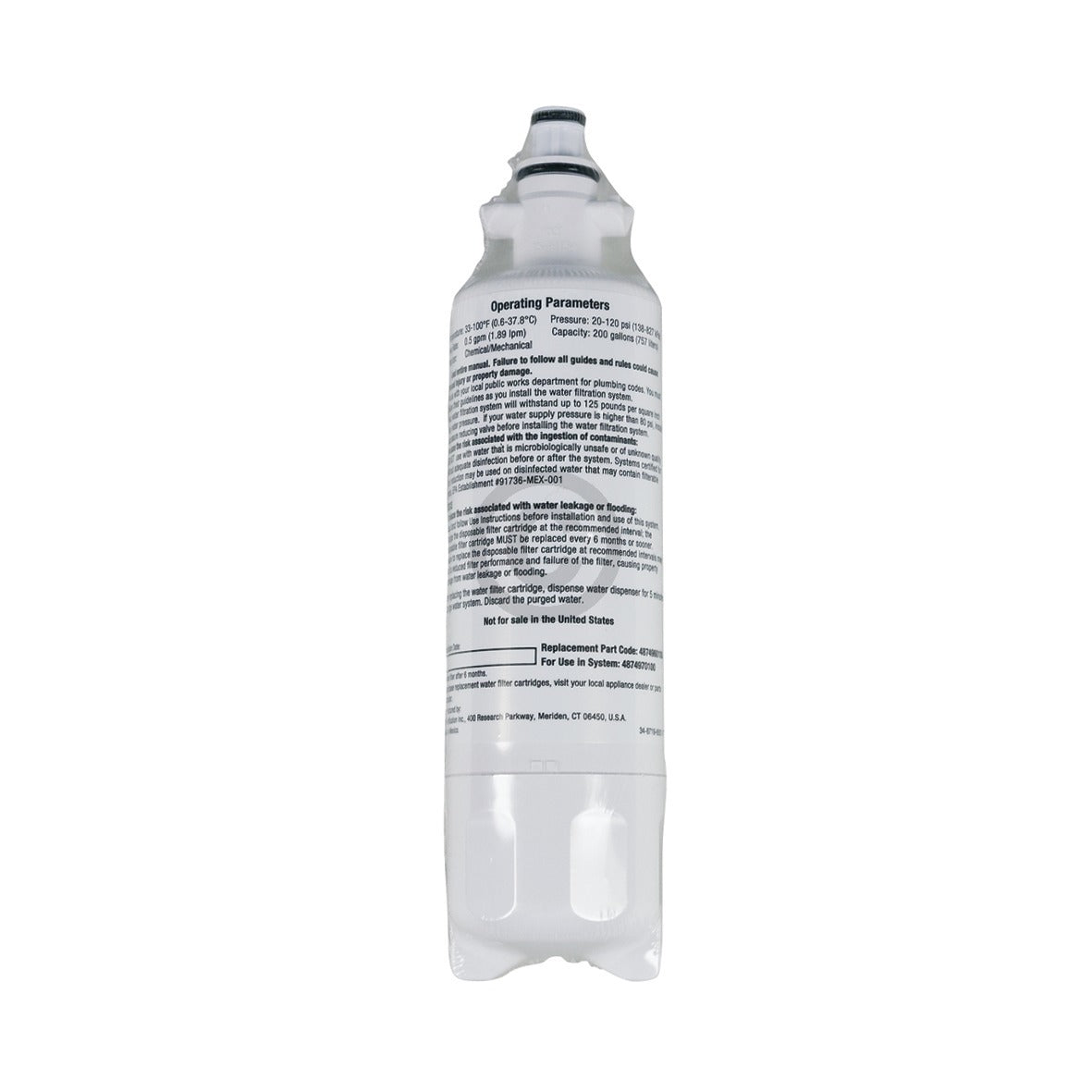 Beko BFSB3622SS Refrigerator Fridge Water Filter
