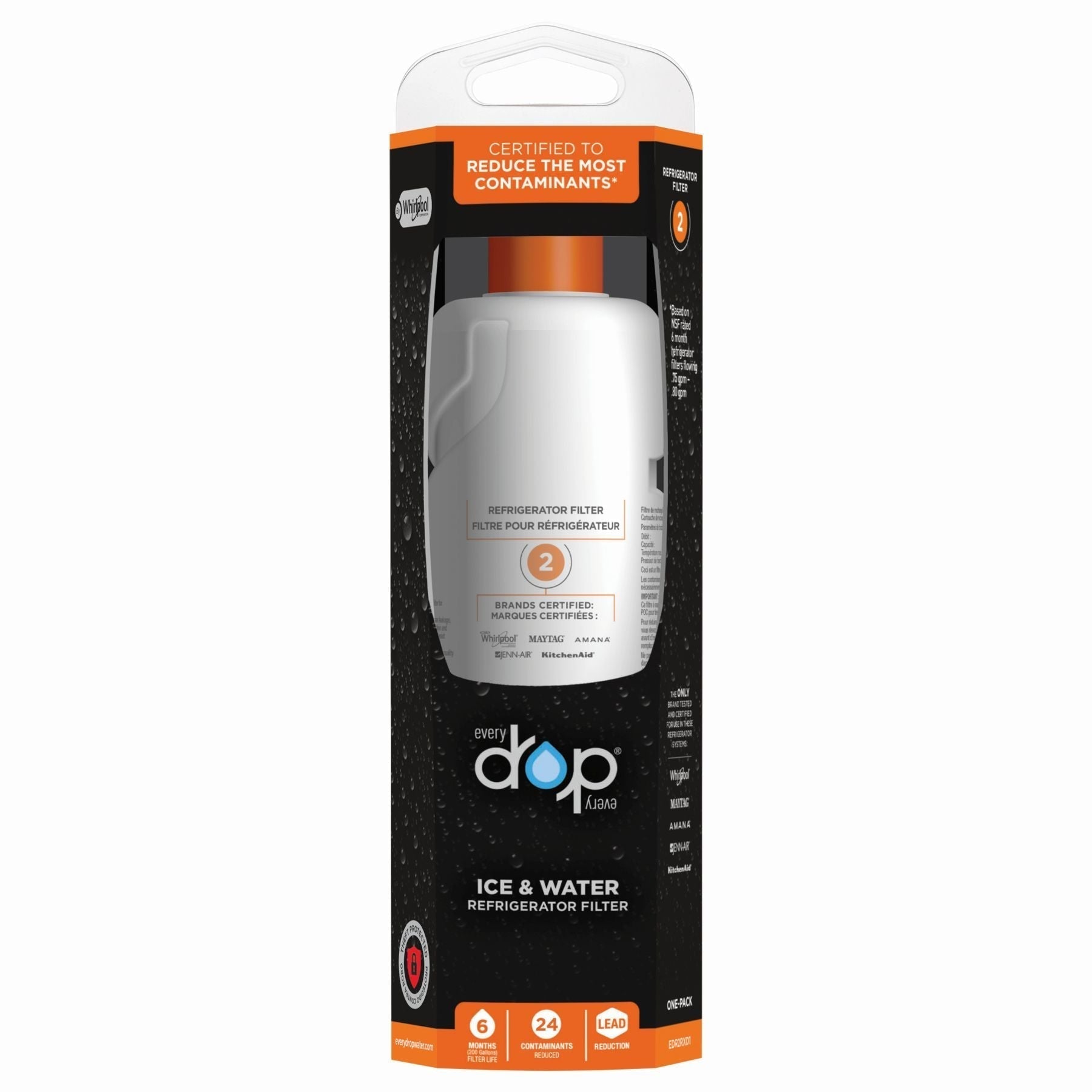 Refrigerator Water Filter for Whirlpool WRX986SIH Part