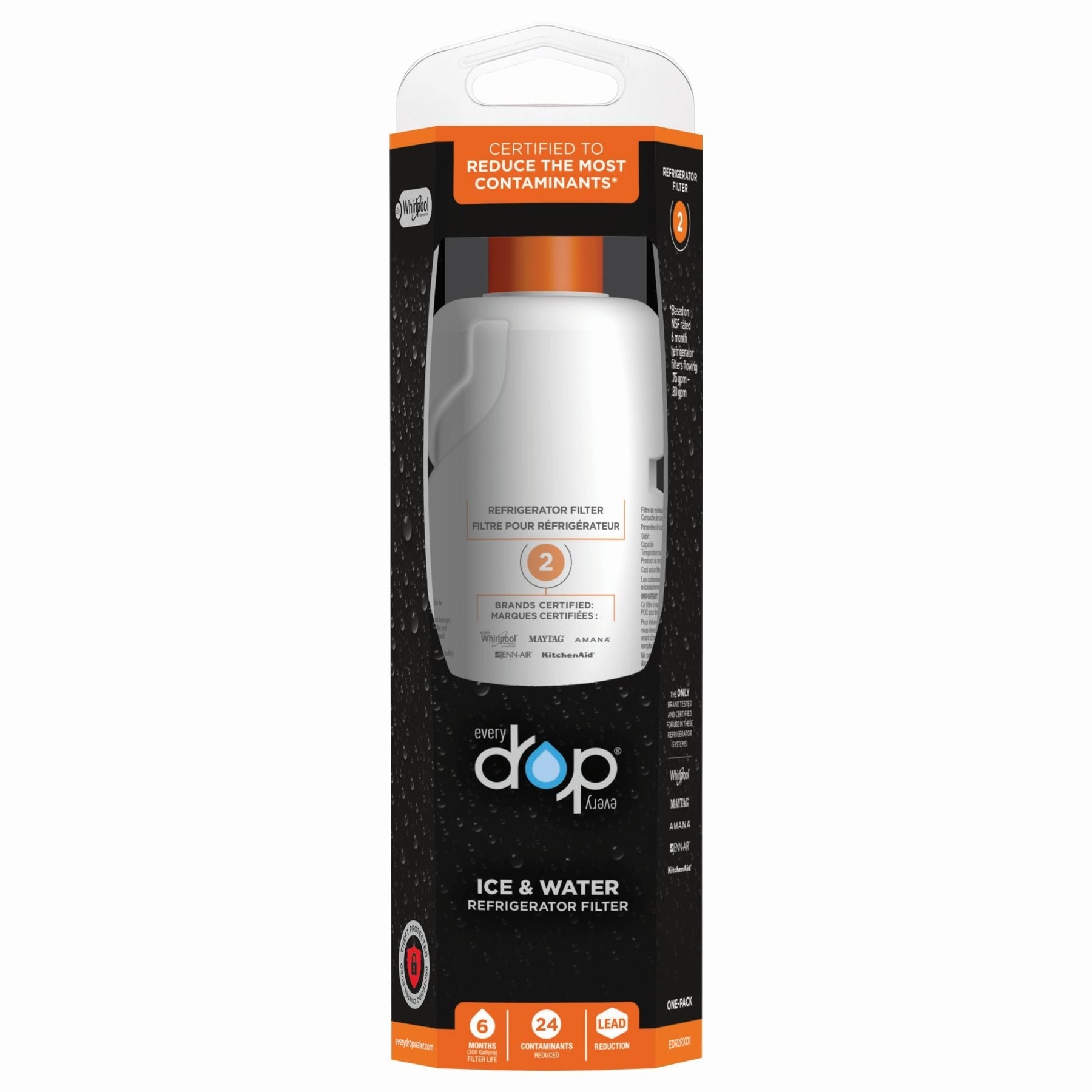 Refrigerator Water Filter for Whirlpool KRFF507.... Series Part