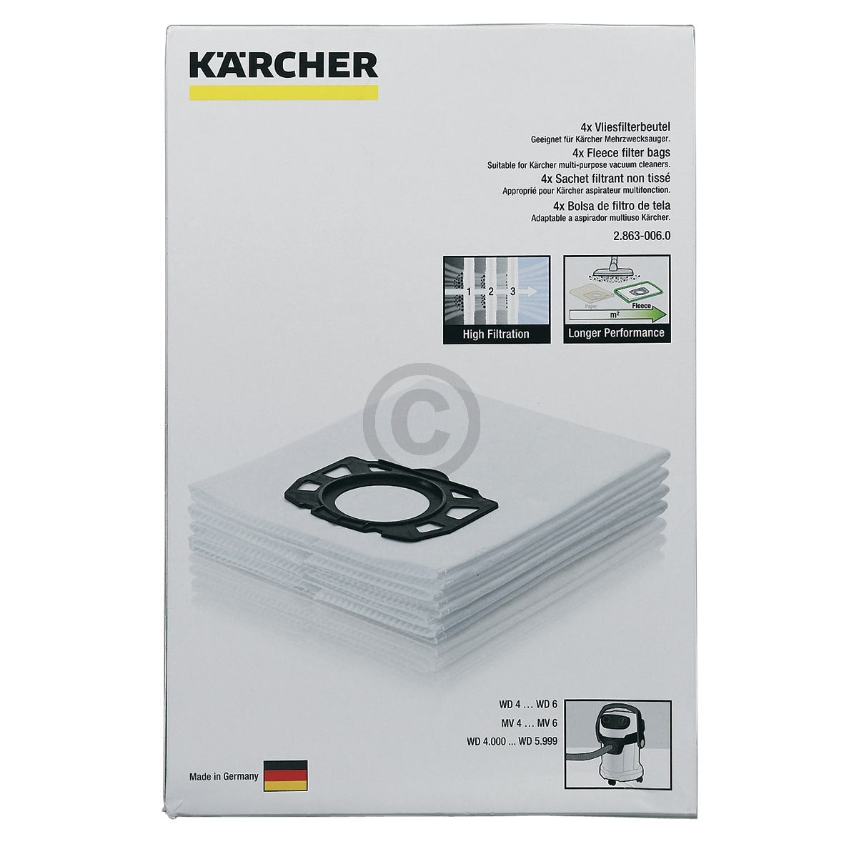 Filter Dust Bag Kärcher WD 5.600 MP Vacuum Cleaner Spare Part - 2 PCS