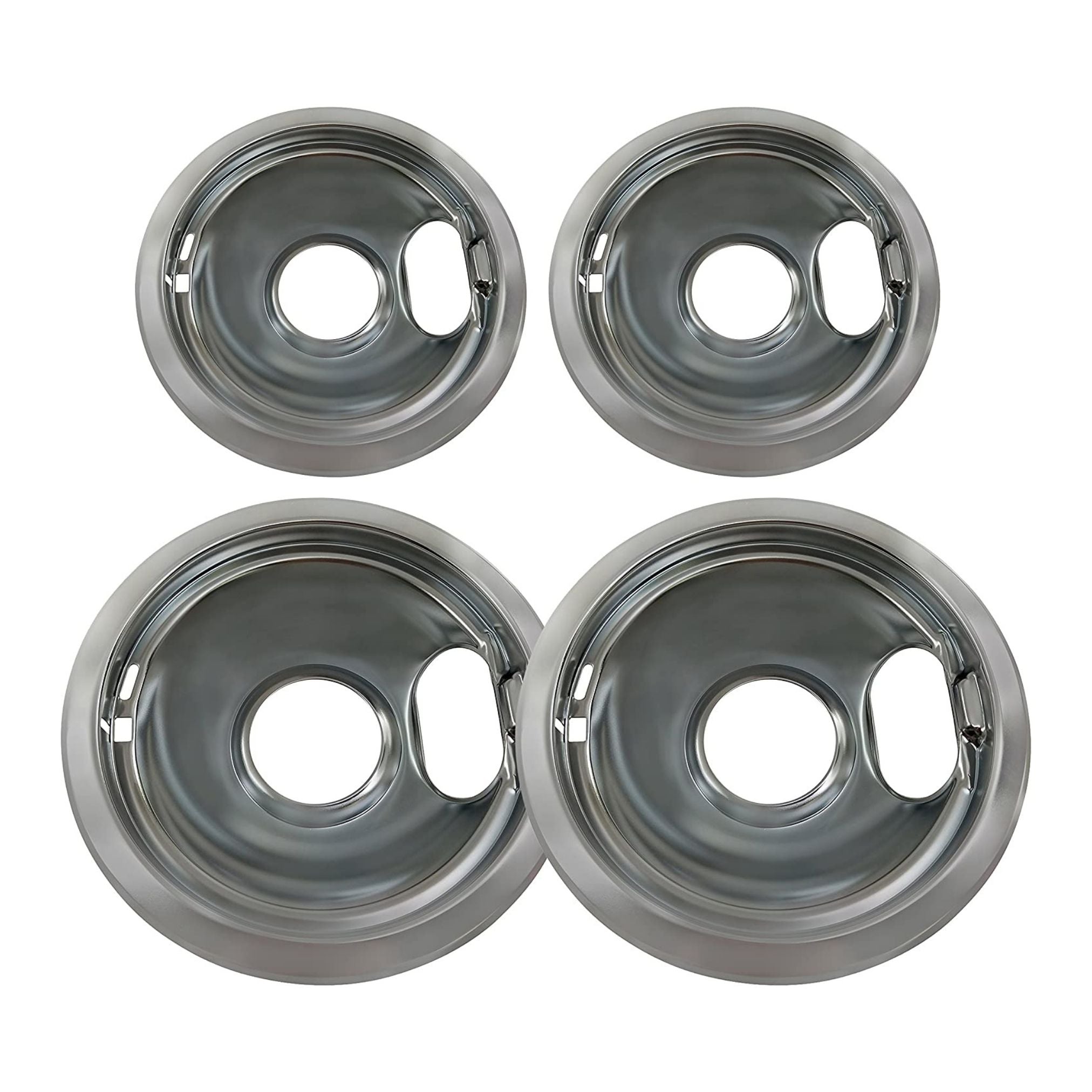 Whirlpool WFC130M0AB0 Range Stove Chrome Drip Pan Sets