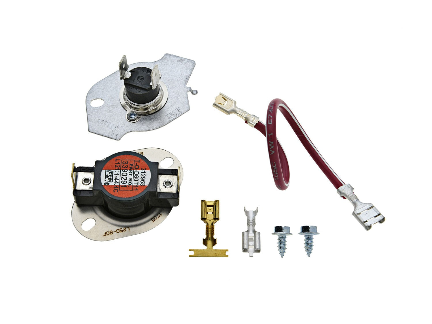 Dryer Thermostat Thermal Fuse Cut-Off Kit for Whirlpool 3CEP2960 Part